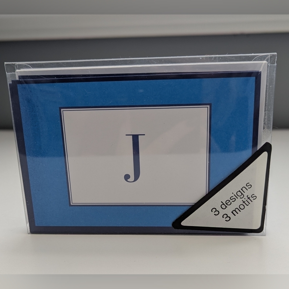 NWT Carlton Cards Monogrammed "J" Note/ Stationary Cards w/Envelopes